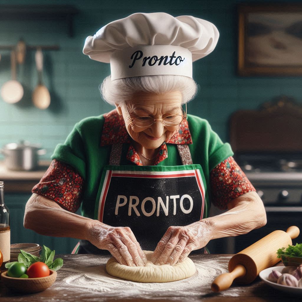 Italian Grandma (The Pronto Nonna) making lasagne and meals in her kitchen